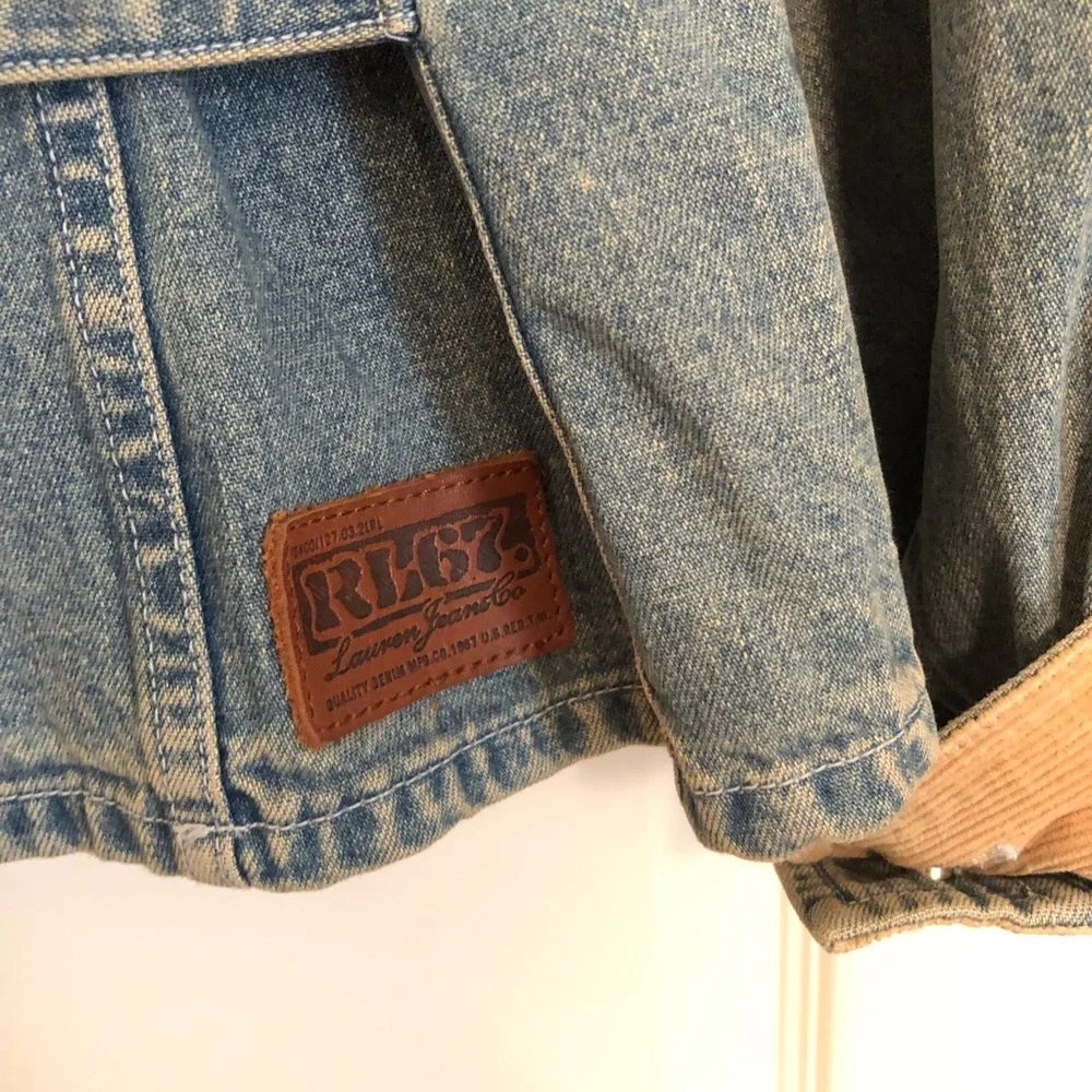 Vintage RL67 Ralph Lauren Denim Trucker Jacket Americana Chore Jacket Cotton - Picture 4 of 6